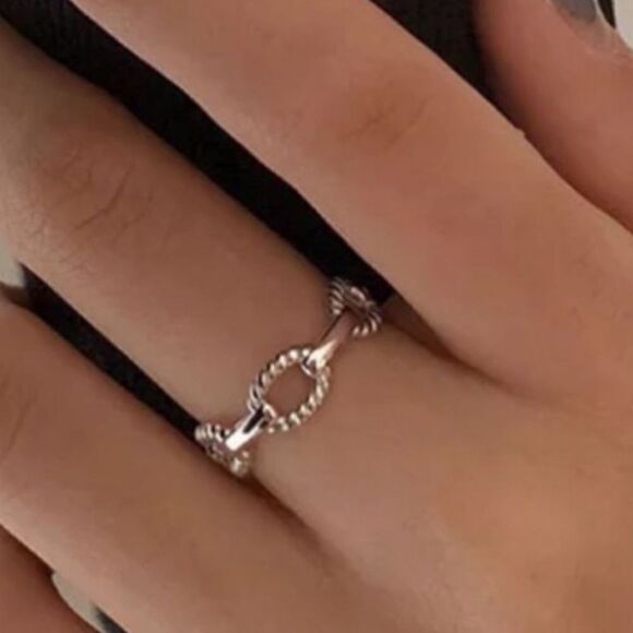The Braided Link Ring in 925 silver - Picture 2 of 5